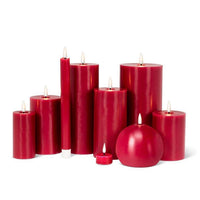 LED Pillar Candle - Red 3x6"H