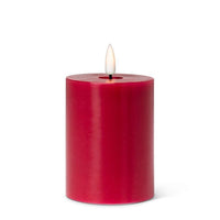 LED Pillar Candle - Red 3x4"H