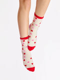 Candy Heart Socks - Ivory