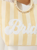 Tote "Bride" Stripped Natural