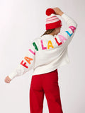 Tis The Season/Fa La La Relaxed Sweatshirt - Ivory