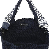 London Large Woven Tote - Navy