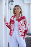 Expressionist Jacket - Red Abstract Design