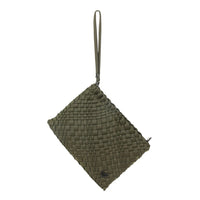 London Large Woven Tote - Olive