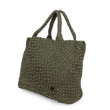 London Large Woven Tote - Olive