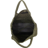 London Large Woven Tote - Olive