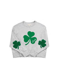 Shamrock "Lucky" Relaxed Sweatshirt - Grey