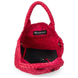 Brandon Small Woven Tote - Cranberry Red