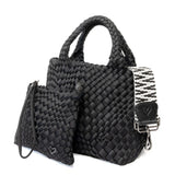 Brandon Small Woven Tote - Black Onyx