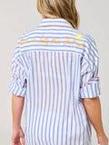 Cover-Up Shirt "Beach"  - Blue Stripes