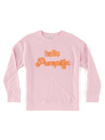 Hello Pumpkin" Sweatshirt - Blush