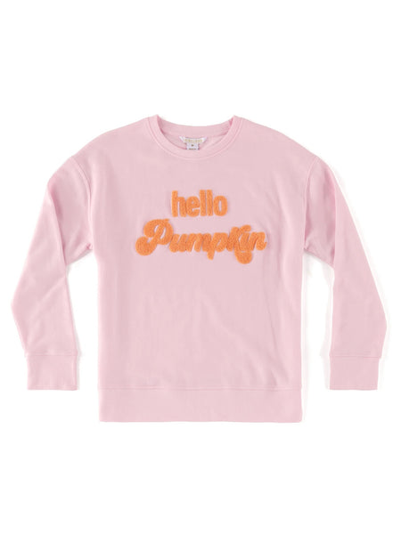 Hello Pumpkin" Sweatshirt - Blush