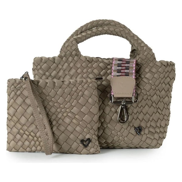 Brandon Small Woven Tote - Buff