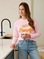 Hello Pumpkin" Sweatshirt - Blush