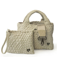 Brandon Small Woven Tote - Khaki