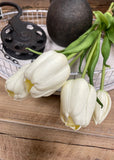 Fresh Touch Tulips - 18" White