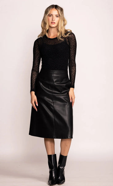 Peyton Vegan Leather Skirt