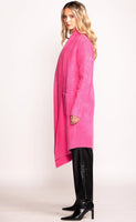 The Stockport Sweater Coat - Hot Pink