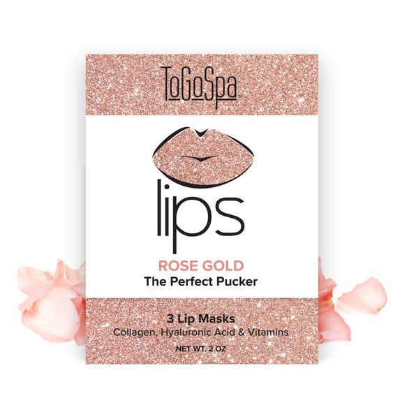 TOGOSPA - Rose Gold Lip Masks - 3Pk