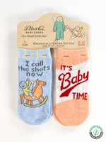 "I Call The Shots Now/ It's Baby Time" Baby Socks