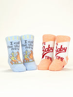 "I Call The Shots Now/ It's Baby Time" Baby Socks