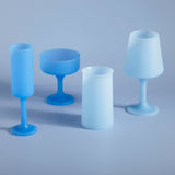 Sky + kingfisher | stegg | silicone unbreakable highball glasses