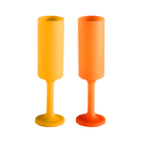 Buttermilk + cantaloupe | seff | silicone unbreakable champagne flute