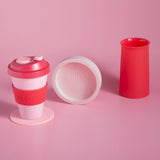 Cherry + blush | stegg | silicone unbreakable highball glasses