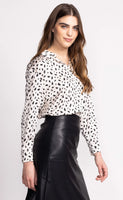 Cora Animal Print Satin Blouse