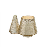 Shimmer Tree Candle Silver Large- Amber Spruce