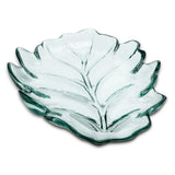 Medium Leaf Shape Glass Plate- 12”L