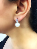 Crystal Pearl Evening Earrings