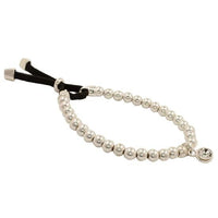 Bracelet w/ Silver Balls and Hanging Crystal