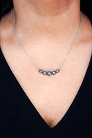 Short Necklace with Black Diamond Cluster