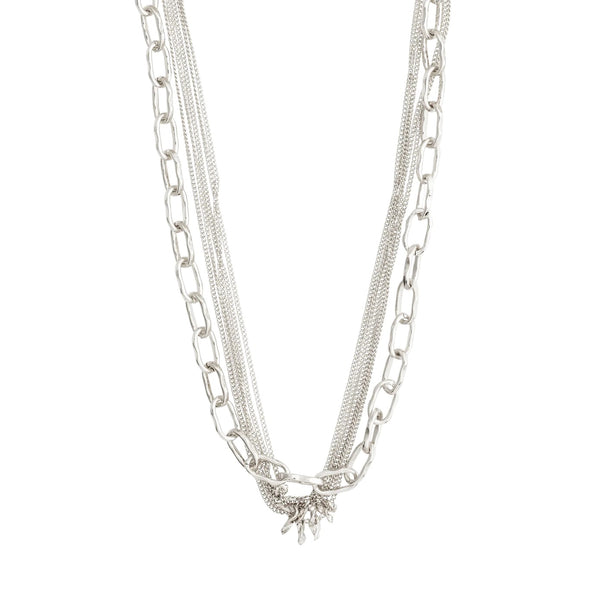 Pilgrim Pause 2-In-1 Cable & Curb Chains Necklace