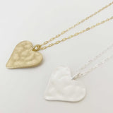 Necklace w/ Hammered Heart Pendant