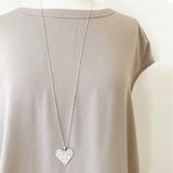 Necklace w/ Hammered Heart Pendant