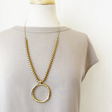 Adjustable Necklace w/ Ring Pendant
