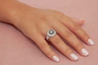 Stretch Ring Circle Accent w/ Centre CZ