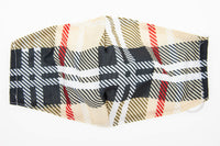 Beige Plaid Mask