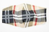 Beige Plaid Mask