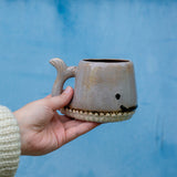Whale Mug - Taupe