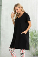 Bamboo Dress With Front Pockets (Black)