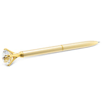 Gold Pen with Large Gem