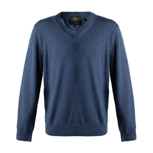 Viyella V-Neck Long Sleeve Sweater (Indigo)