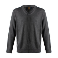 Viyella V-Neck Long Sleeve Sweater (Charcoal)