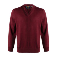 Viyella V-Neck Long Sleeve Sweater (Port)