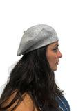 Beret Hat with Bling Accents