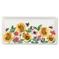 Sunflowers & Bees Rect Platter