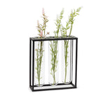 Triple Tube Vase w/Rack-Blk